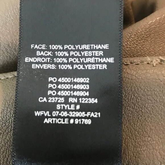 NWT Aritzia Wilfred Free Valerie Shitake Faux Leather Pants Size 6 - Picture 10 of 11